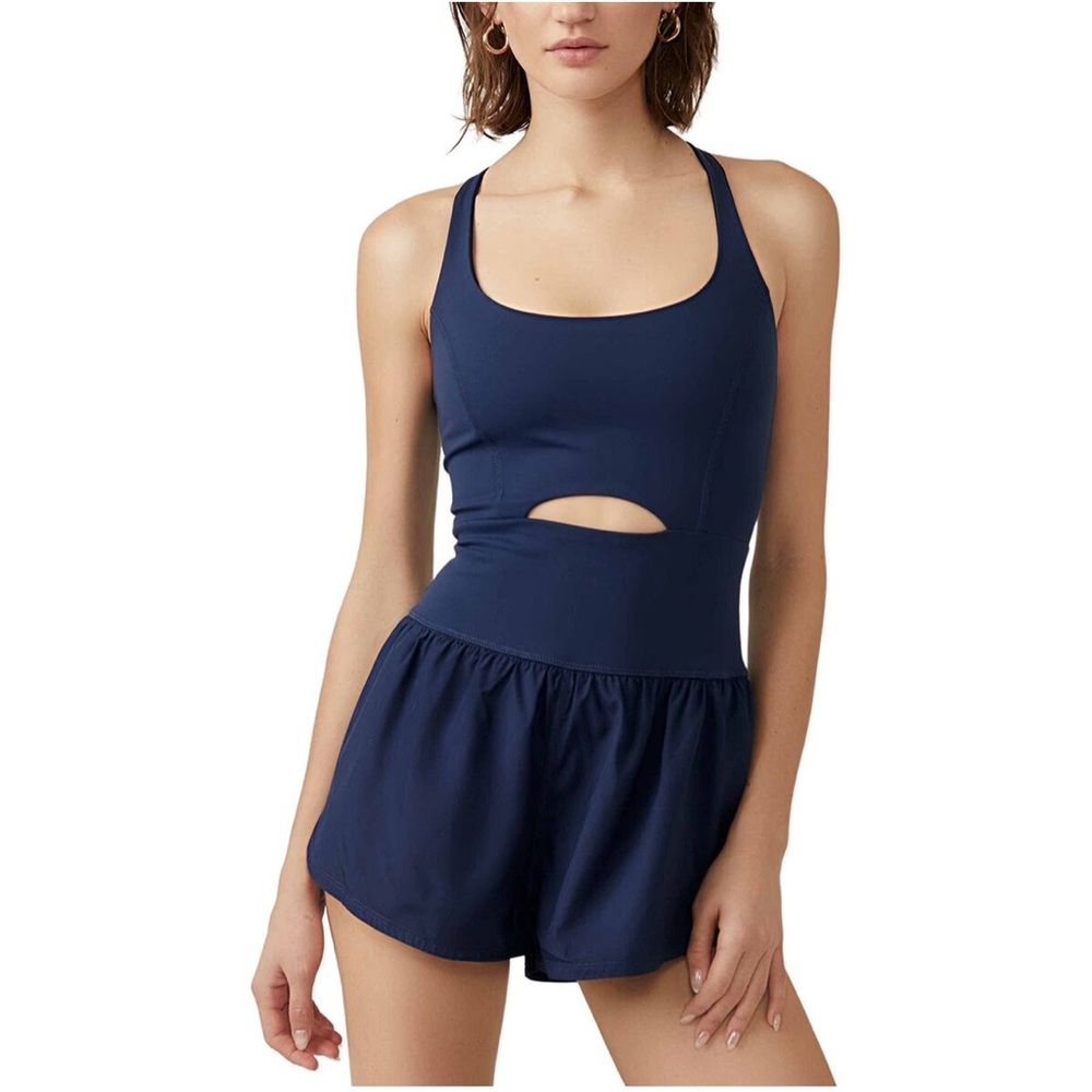 Free People Movement Runsie Romper Navy Medium
